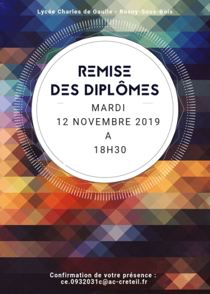 Remise Des Diplômes 2019 – Site Du Lycée Charles De Gaulle De Rosny ...